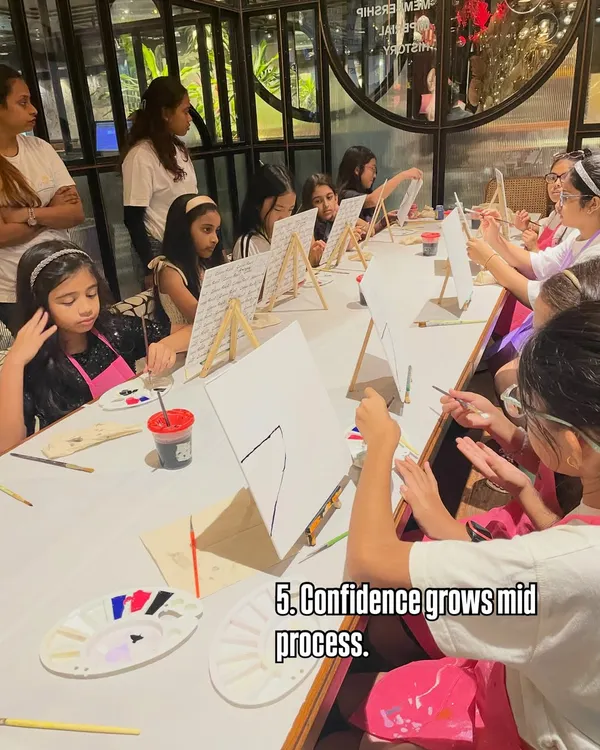 It’s amazing to watch a child’s confidence grow as they paint. They might start out hesitant, but midway through the process, they find their flow and truly begin to shine.
