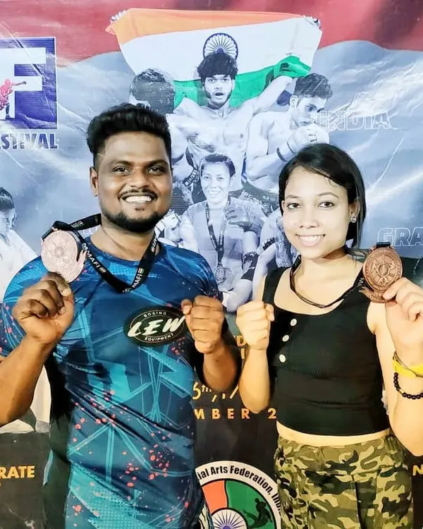 Proud to stand with one of our MMA champions. Competing at the national level builds resilience and is a true test of a martial artist's skill and spirit.