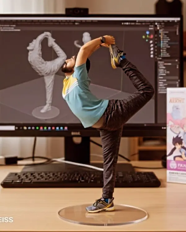 This unique 3D printed figurine captures a moment of my practice. It's a reminder that yoga is a continuous process of shaping and refining ourselves, both physically and mentally.