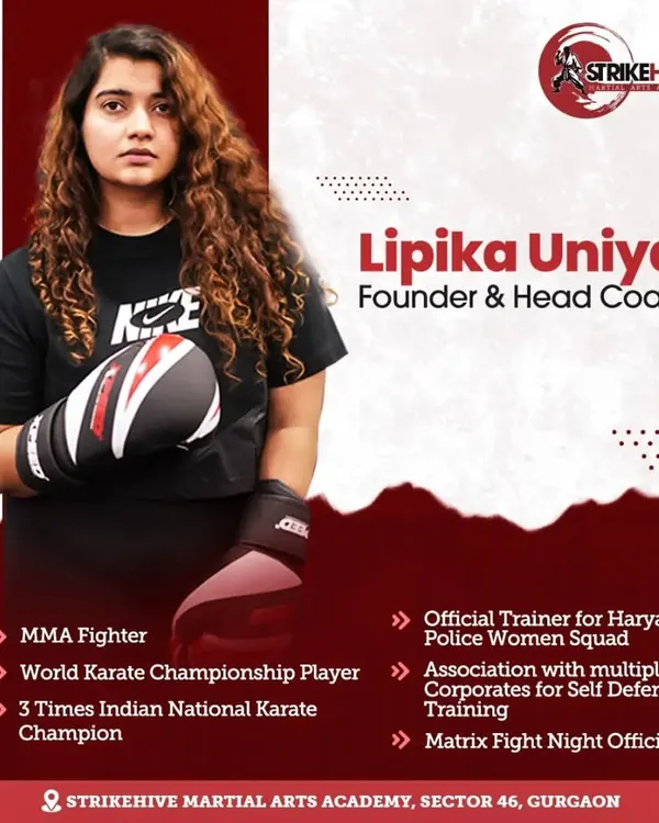 Meet the driving force behind our academy, founder and head coach Lipika Uniyal. Her extensive background as an MMA fighter, Karate champion, and trainer for police squads shapes the high standards of our training.