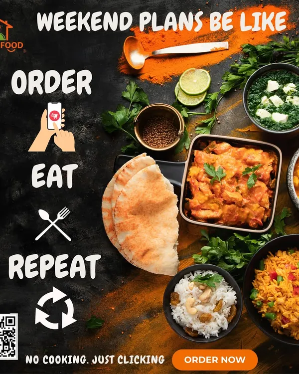Our weekend plans are simple: Order, Eat, Repeat. With a spread of curries, rice, and breads, there's no cooking, just clicking.