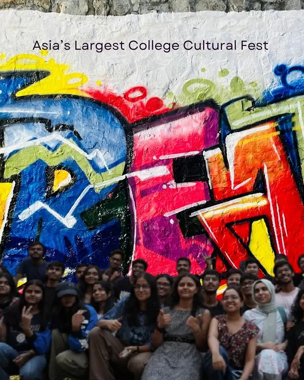 This is the energy we create together. Here’s our massive group of new artists at IIT Delhi's Rendezvous fest, standing proud in front of the collaborative mural we painted. My workshops are perfect for large-scale college events that want to leave a lasting, colorful mark on campus.