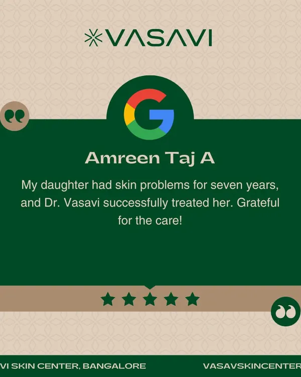 I am grateful for this review from a mother whose daughter had been suffering from skin problems for seven years. It is incredibly rewarding to know that my treatment was successful and brought relief to her child.