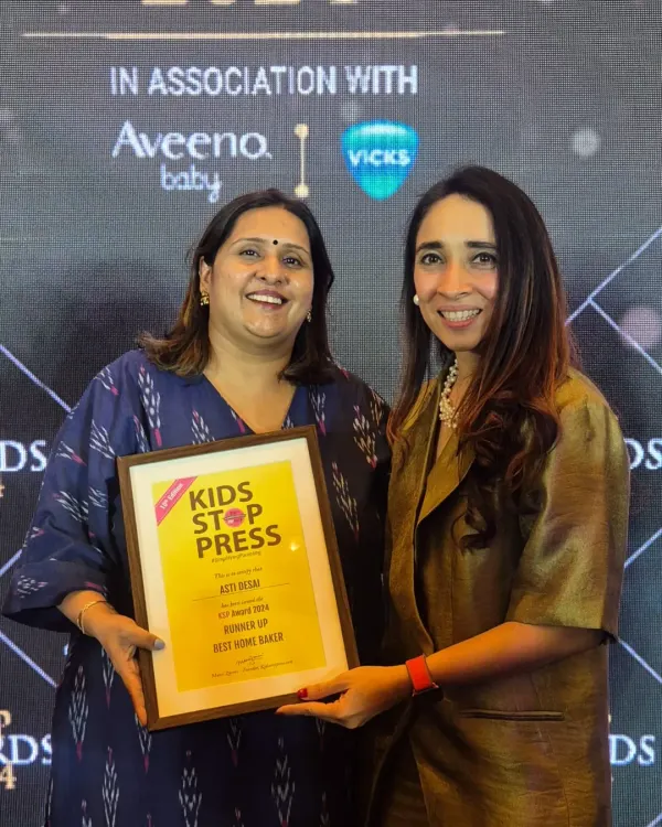 I was so honored and grateful to receive the Runner-Up award for Best Homebaker from Kids Stop Press. This recognition means so much to me on my journey as a home baker in Mumbai.