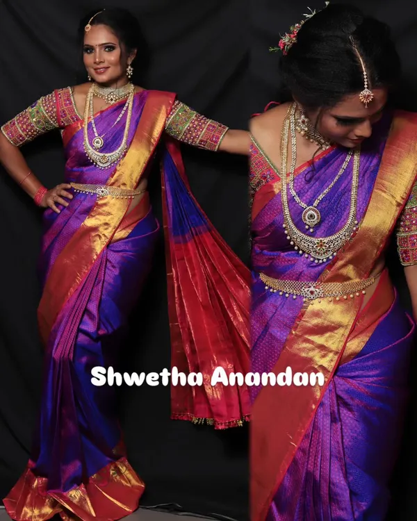 This is the kind of stunning bridal look you can learn to create. From the perfect saree drape to the flawless makeup and traditional jewelry styling, my professional course covers it all. This is the art we master together.