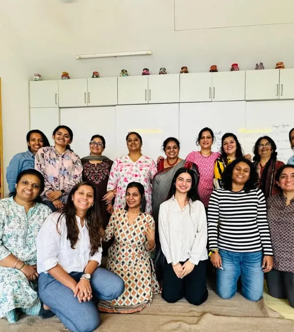 It was a privilege to design a certified course for the Neev group of institutions. Here I am with a group of their academic coordinators, beginning a journey into using deep listening and storytelling to build language and imagination in the classroom.