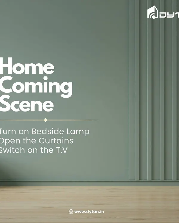 This is my "Home Coming Scene." With one command, you can have the bedside lamp turn on, the curtains open, and the TV switch on, creating a welcoming environment after a long day.