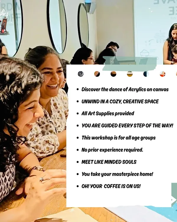 A snapshot from one of our "Choose YOU" weekends. It's all about taking time for yourself, enjoying the dance of acrylics, and meeting like-minded souls.