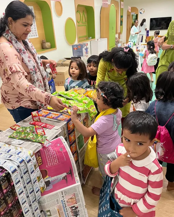 We prepare children for the real world with essential life skills. This gallery shows our Market Day, where kids learn about shopping and transactions, and important workshops on dental hygiene and personal safety, all taught in an engaging, age-appropriate manner.
