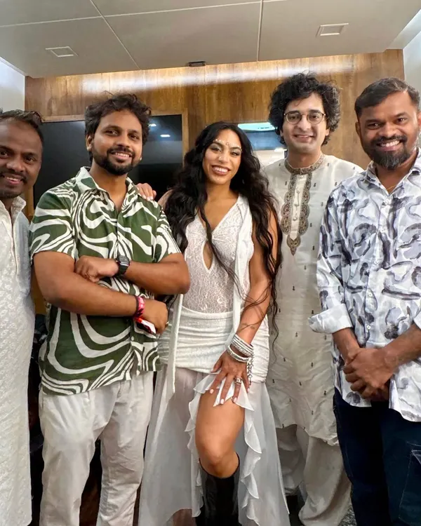 A group photo with the amazing artist Bombay Mami and fellow musicians after our performance at the NBA event. It was a blast lending my tabla to her hip-hop tracks.
