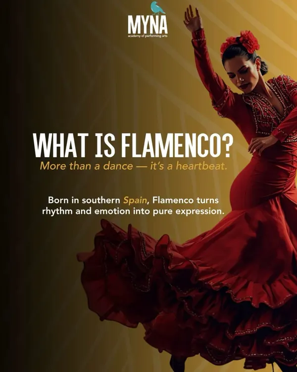 What is Flamenco? More than a dance, it's a heartbeat. This graphic introduces the Spanish art form that turns rhythm and emotion into pure expression, which we were thrilled to host at our academy.