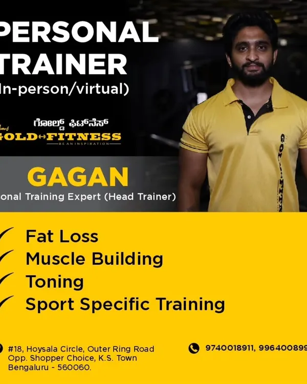 Meet Gagan, our Head Trainer and personal training expert. He specializes in fat loss, muscle building, toning, and sport-specific training, available for both in-person and virtual sessions.