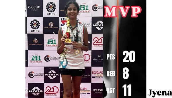 Celebrating our player Jyena, who was named MVP for her incredible performance, scoring 20 points, 8 rebounds, and 11 assists. No fear, no limits, no excuses.