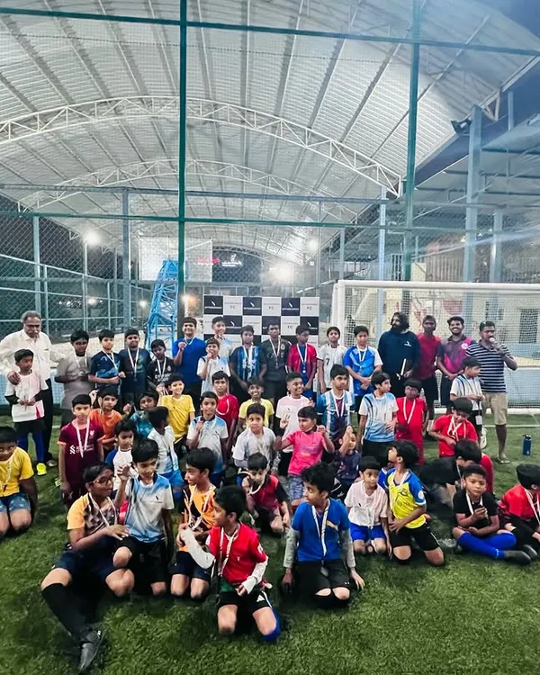 A proud moment for the entire Sportonix FC community. Players from all age groups gather for a photo after our in-house football tournament.