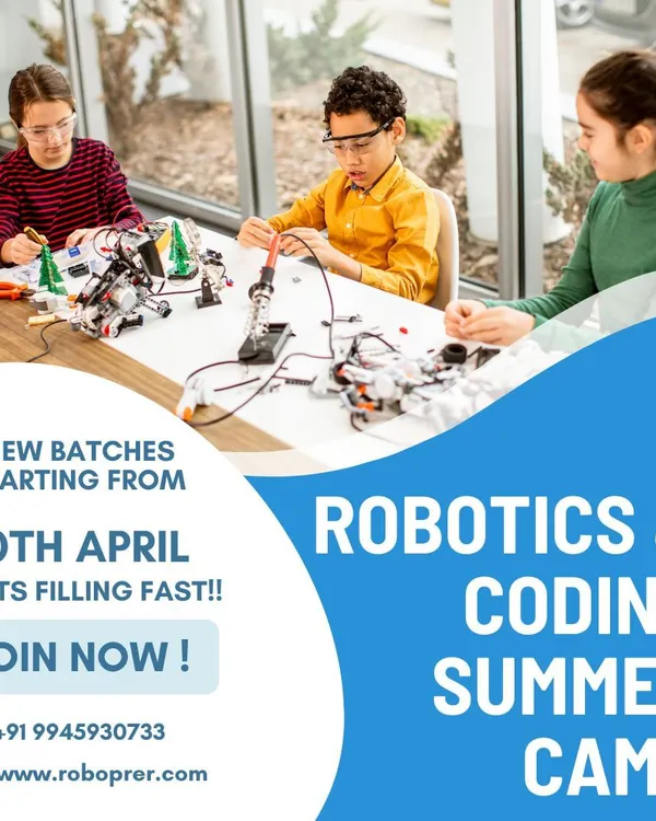 A look inside our Robotics & Coding Summer Camp. Here, students are deeply engaged in building their projects, surrounded by the tools and components needed for hands-on learning.