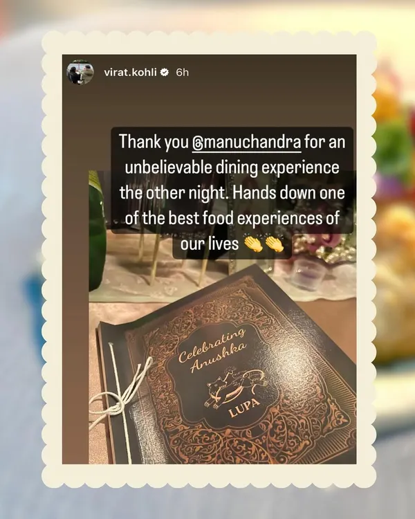 We were so humbled by this kind appreciation from Virat Kohli after we hosted a special birthday celebration for Anushka Sharma. It was a joy to cook for people who have enriched our culture so much.