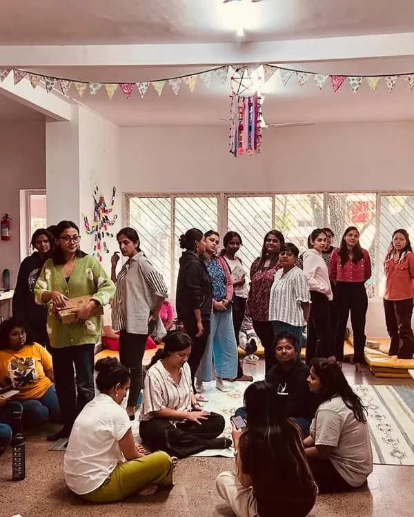 Our training sessions are interactive and participatory. Here, our Playmakers are engaged in a group activity, sharing insights and learning from one another in a supportive, hands-on environment.