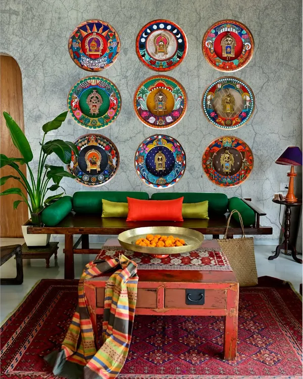 This is the culmination of a deeply personal commission: a complete set of nine Navagraha frames. Each of the nine frames is hand-painted on a restored vintage clock frame, interpreting the iconography of the nine celestial bodies of Vedic astrology. This project represents the heart of my work, merging art, history, and spiritual storytelling.
