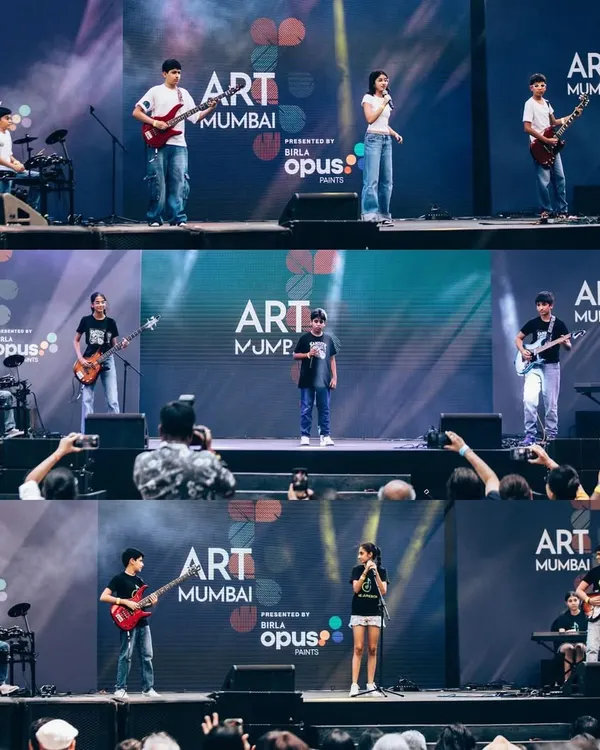 We believe music is meant to be shared. Here are our students taking center stage at Art Mumbai, showing everyone what they've learned. We provide countless opportunities like this for our students to build confidence and perform like rockstars.