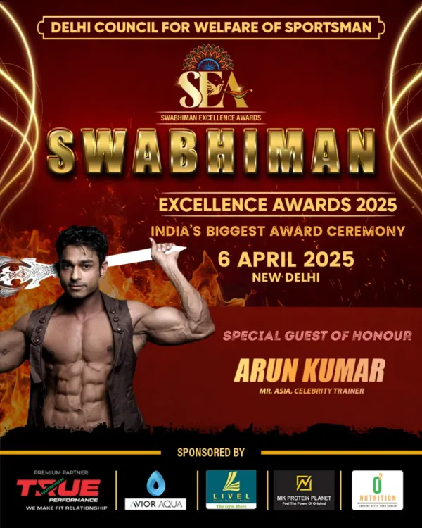 It was an honor to be invited as a special guest for the Swabhiman Excellence Awards 2025. Being recognized as Mr. Asia and a celebrity trainer by the Delhi Council for Welfare of Sportsman is a blessing from Mahadev.
