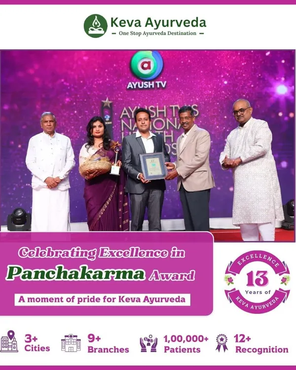 A moment of pride for us. We were honored with the Excellence in Panchakarma Award at the AYUSH National Health Awards, a symbol of our dedication to holistic healing.