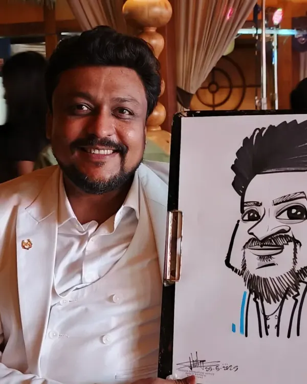 The energy at the 2BHK Diner & Keyclub for Coleda's annual get-together was incredible. I had a great time drawing the employees and adding to the fun vibe of the party.