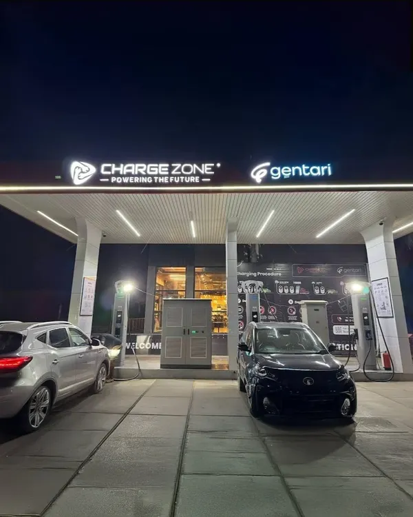We are building a robust and reliable EV charging infrastructure across India. This well-lit, multi-vehicle charging hub, featuring both AC and DC fast chargers, demonstrates our commitment to providing accessible power for all EV drivers, whether on city commutes or long-distance highway journeys.