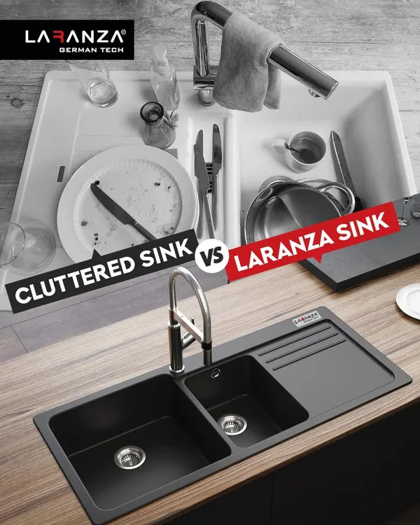 Cluttered chaos or clean precision? The choice is yours. I design my sinks for seamless style and smarter space, helping you declutter your life.