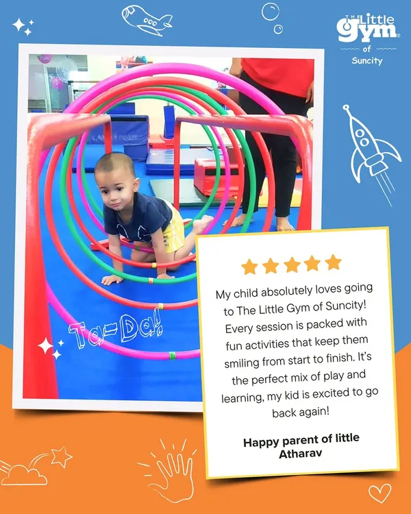 This parent's feedback makes our day. We strive to create fun-filled sessions that are the perfect mix of play and learning, leaving kids excited to come back for more.