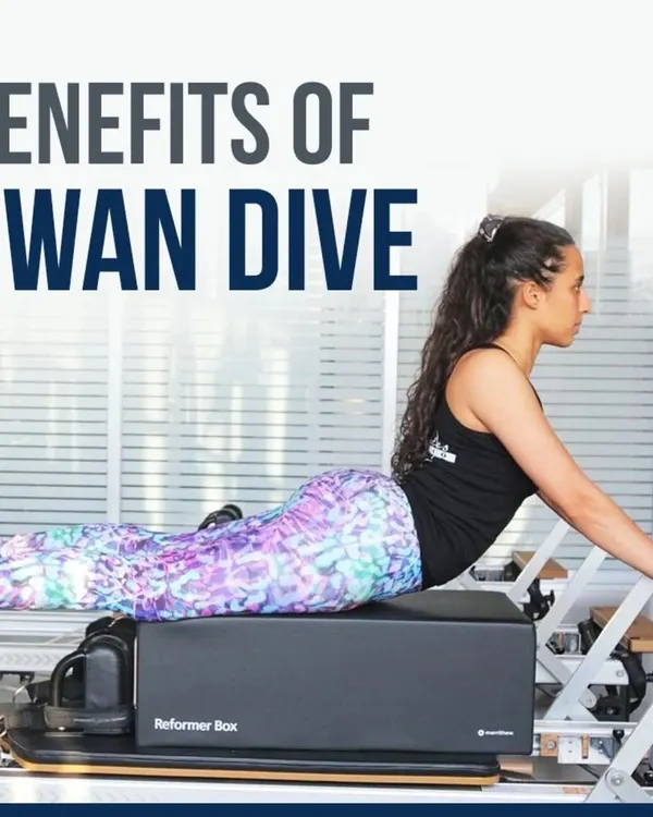 Breaking down the Swan Dive on the Reformer. This exercise is fantastic for improving spinal flexibility, strengthening the upper body, and activating the glutes and hamstrings for better posture.