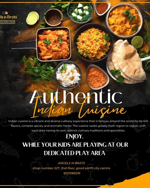 We take pride in serving authentic Indian cuisine with rich flavors and aromatic spices. It’s the perfect fuel for the soul while your kids are busy playing in our dedicated area.