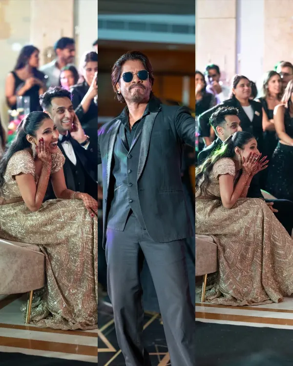 When the Badshah of Bollywood, a master impersonator, crashes the cocktail night, you get reactions like this. A truly unforgettable surprise for the bride.