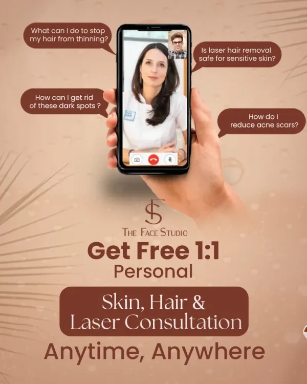 Get expert advice tailored just for you with a free 1:1 personal consultation. Whether you have questions about hair thinning, acne scars, or laser treatments, I am here to provide answers and help you build a plan, anytime and anywhere.