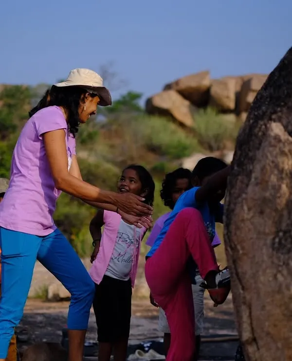 Climbing should be for everyone. At our annual event, we invited local kids from Hanumanhalli to join us, sharing our gear and our passion for the sport.