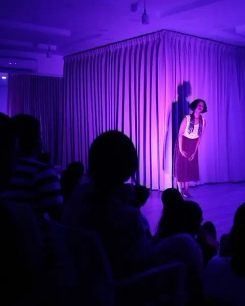 A moment of gratitude on stage. My journey has been shaped by wonderful mentors who have guided me from online classes to being part of a full production process.