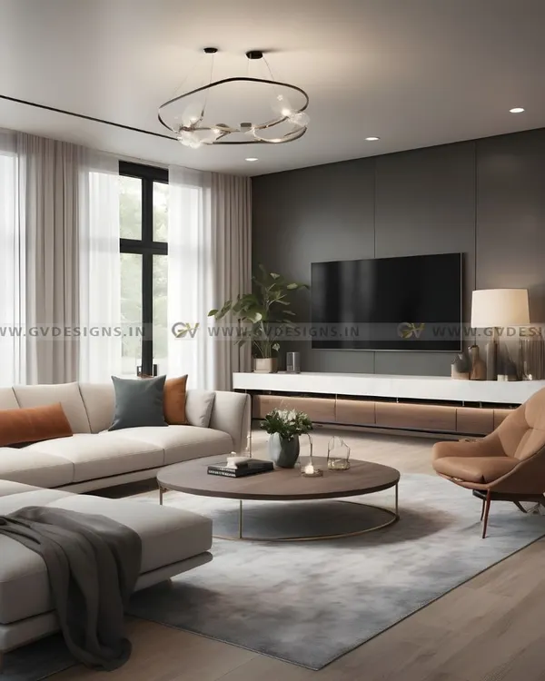This contemporary living room is a study in understated elegance. We used a neutral color palette, a comfortable L-shaped sofa, and minimalist decor to create a bright, airy space that feels both modern and timeless.