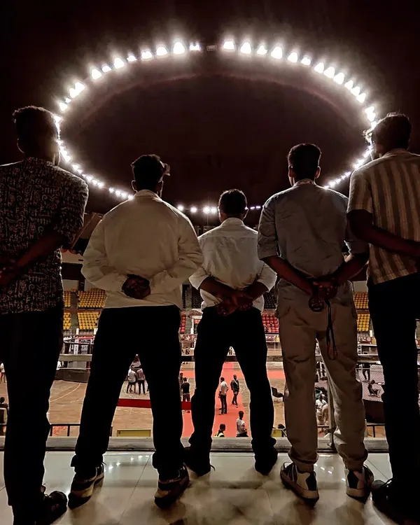 Team FCI overlooking the arena at the 7th MMA INDIA Nationals 2024. We came prepared to make a statement.