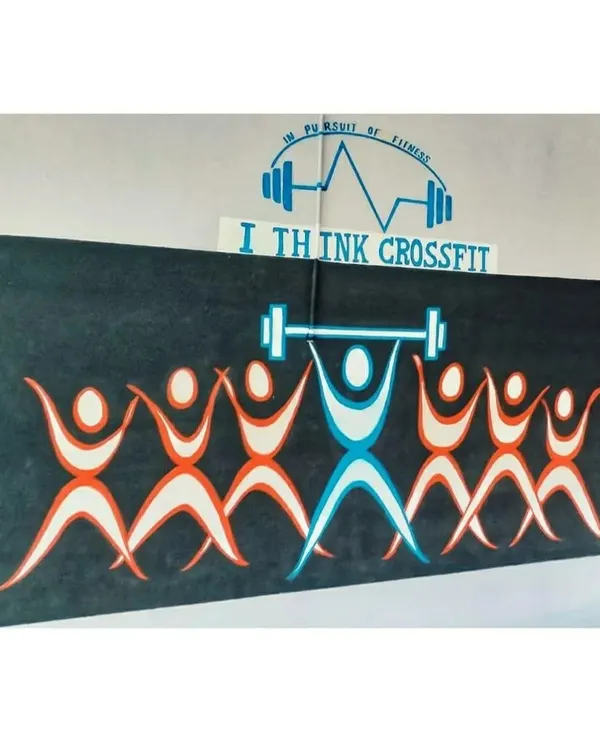This mural for a CrossFit gym visualizes the power of community and strength. It's designed to motivate members and reinforce the "I Think CrossFit" mindset.