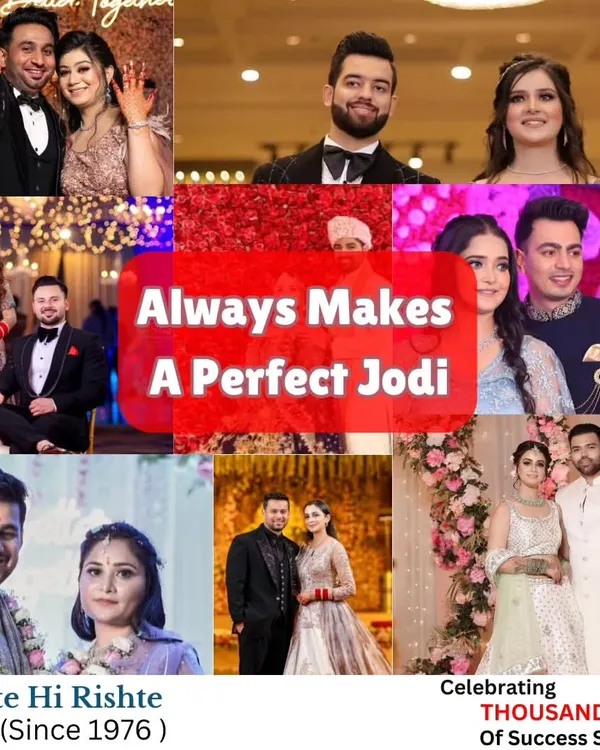 A collage celebrating the many perfect jodis we've had the honor of uniting. Each picture represents a unique success story and a journey we've cherished.