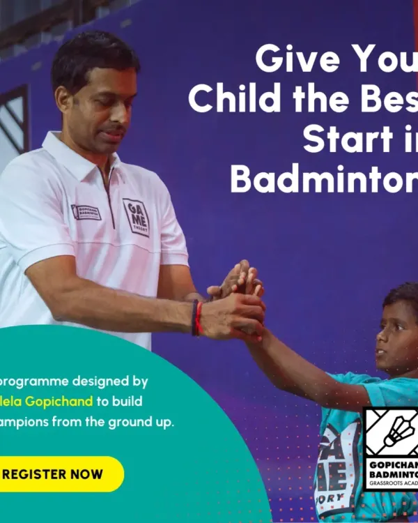 Give your child the ultimate head start in badminton. Our program, designed by Pullela Gopichand, focuses on building strong fundamentals and a love for the game right from the beginning.