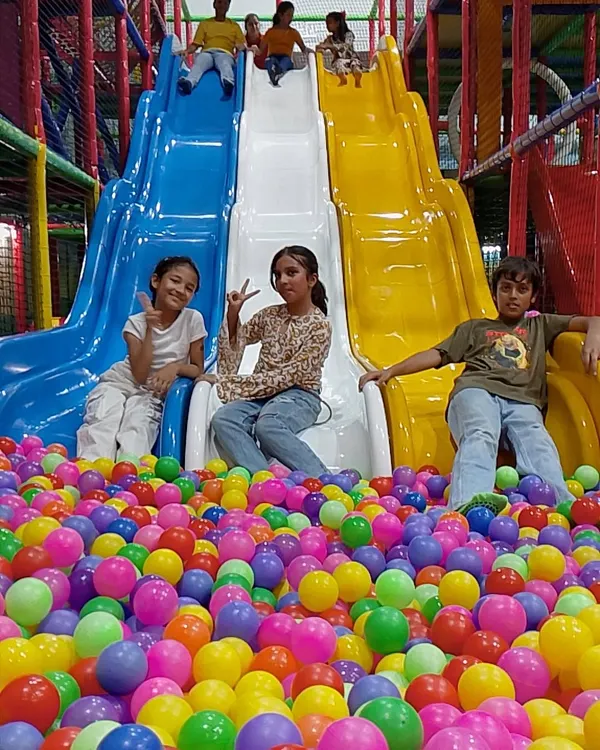 This is what pure, unfiltered fun looks like. My multi-level play area is designed for endless adventures, with colorful slides plunging into a giant ball pit, giving kids a safe and exciting place to make new friends.
