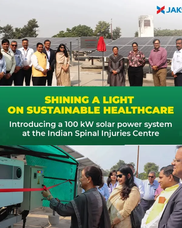 We are shining a light on sustainable healthcare with the installation of a 100 kW solar power system at the Indian Spinal Injuries Centre. This CSR initiative will generate clean energy and reduce the facility's carbon footprint.