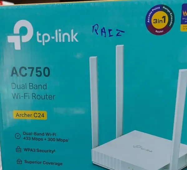 This TP-Link Archer C24 is a dual-band AC750 Wi-Fi router. It provides a stable and fast wireless network for connecting your computers, phones, and smart devices.