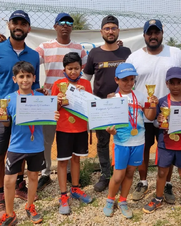 A proud moment for our coaches and players. Here are the winners from our recent beginner's tournament, showcasing the results of their dedication on the court.