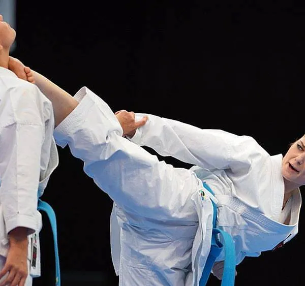 I teach real self-defense skills that build confidence and power. This is what dedicated practice looks like, a perfect example of the strength and flexibility you can achieve through martial arts training.