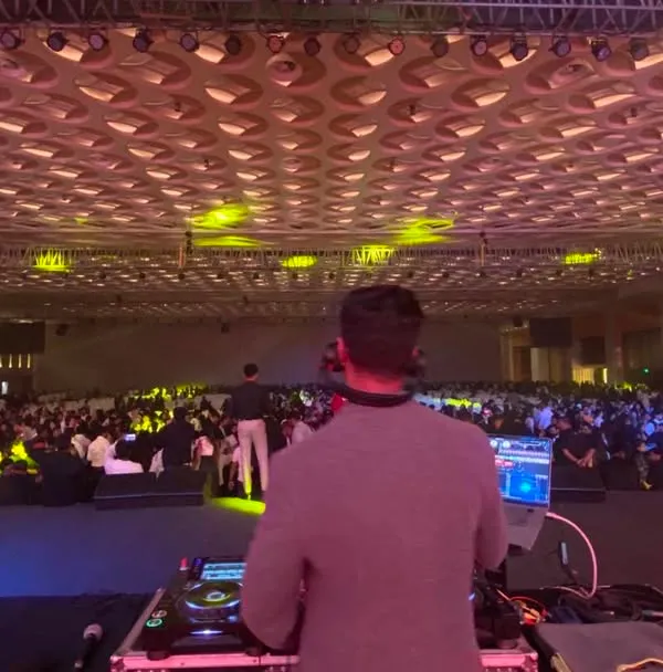 A view from the stage at the Jio Convention Centre in BKC. Performing for a massive corporate crowd, I ensure the energy is high and the music is perfectly tailored to the event's atmosphere.