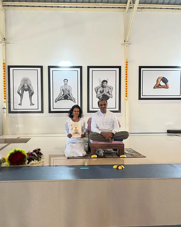 I offer countless thanks, Shata Koti Namaskaram, to my Guruji for his blessings. It is a coveted privilege to receive his authorization to spread the practice of the age old Ashtanga yoga parampara.