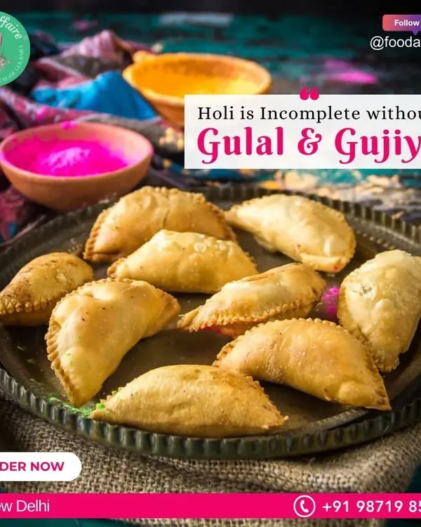 Holi is incomplete without the taste of traditional Gujiya. Order these perfectly fried, sweet-filled pastries to share with your family and friends.
