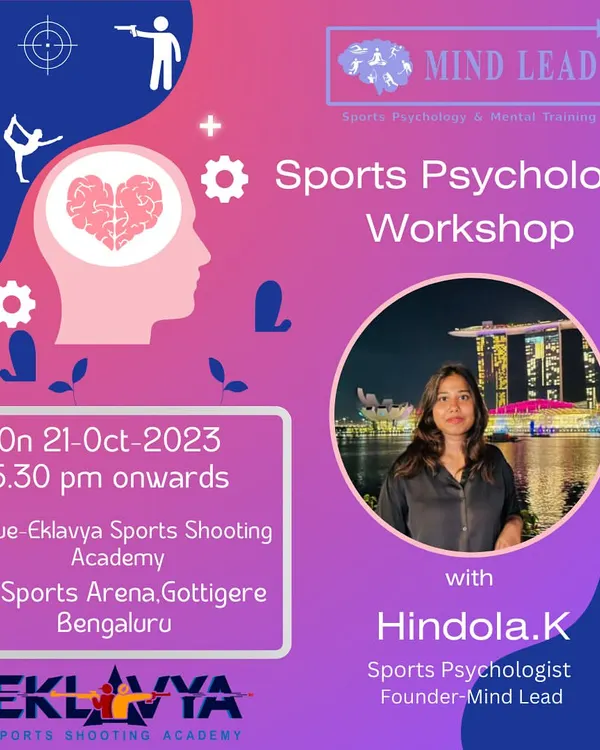 We are happy to announce a Sports Psychology workshop with Hindola K, founder of Mind Lead, to help our shooters unleash the power of their minds.