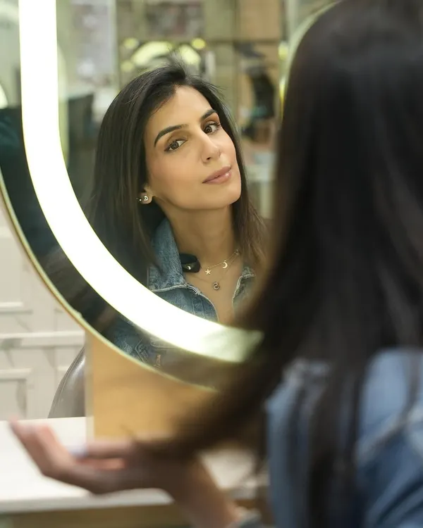 The moment of reflection after a rejuvenating self-care day. I love seeing my clients feel refreshed and confident after their experience at the salon.